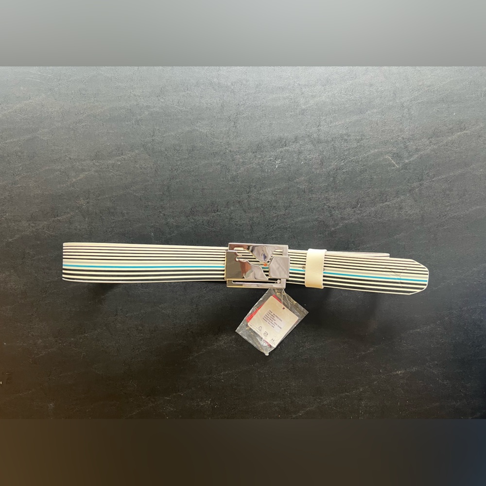Puma Striped Leather Belt (L)